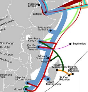 Undersea cable cut disrupts internet across East Africa