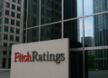 Fitch Ratings signage on office building following Ghana sovereign rating upgrade