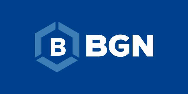 Logo of global commodities group BGN on a blue background.