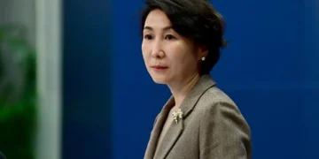 Chinese Foreign Ministry spokesperson addressing a press briefing in Beijing on China’s position regarding US threats toward Nigeria.