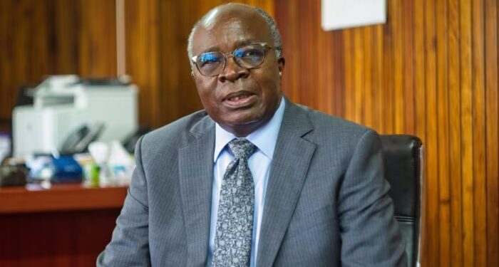 Finance Minister Situmbeko Musokotwane speaking at a government event in Zambia, addressing economic recovery and debt restructuring progress