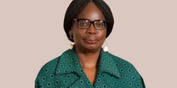 Portrait of Kenyan jurist Phoebe Okowa, newly elected judge of the International Court of Justice.