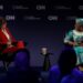 World Trade Organisation Director-General Ngozi Okonjo-Iweala speaks with CNN’s Christiane Amanpour during a Global Perspectives event in Geneva.