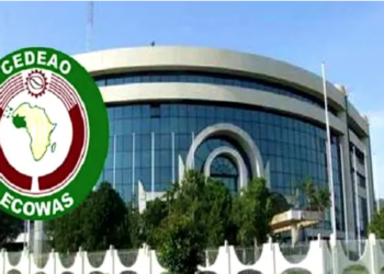 ECOWAS Commission headquarters in Abuja with the organisation’s logo displayed in front of the building