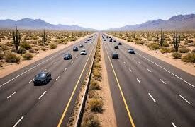 Multi-lane expressway illustrating the Ouagadougou–Bobo-Dioulasso highway project linking Burkina Faso’s two main economic centres.