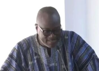 Professor H. Kwasi Prempeh, chairman of Ghana’s Constitutional Review Committee, presenting highlights of the commission’s report on proposed constitutional reforms