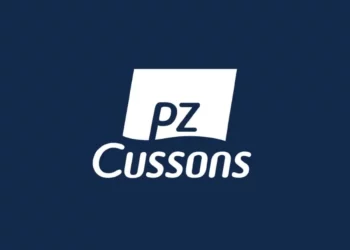PZ Cussons corporate logo in white on a blue background