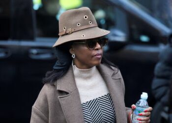 Former Nigerian petroleum minister Diezani Alison-Madueke arrives at Southwark Crown Court in London during her UK corruption trial