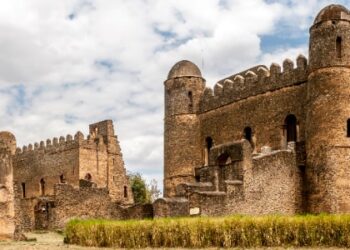 Historic Gondar Castle in northern Ethiopia, a UNESCO World Heritage site and major cultural tourism landmark