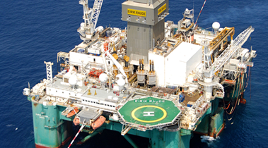 Offshore oil production platform at Ghana’s Jubilee Field operating in deepwater Atlantic waters