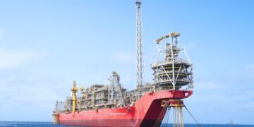 Offshore production vessel at Senegal’s Sangomar oil field, the country’s first offshore oil and gas project, operating in deep Atlantic waters