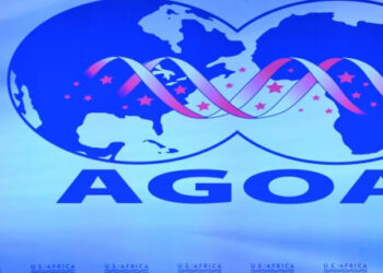 AGOA logo showing Africa and the Americas connected by an infinity trade ribbon