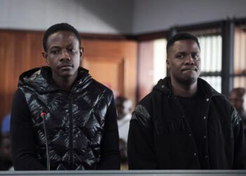 Bellarmine Chatunga Mugabe, son of former Zimbabwe president Robert Mugabe, appears in a South African court alongside co-accused Tobias Mugabe during attempted murder proceedings.
