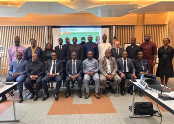 Board of Directors of the Abidjan–Lagos Corridor Management Authority during ECOWAS and African Development Bank orientation session in Abidjan, February 2026