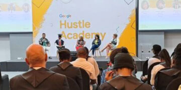 Entrepreneurs attend a Google Hustle Academy training session focused on digital skills and business growth for African SMEs.