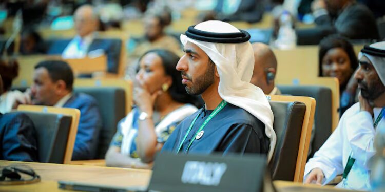 Sheikh Shakhboot bin Nahyan attends African Union summit session discussing UAE investment partnerships in Africa