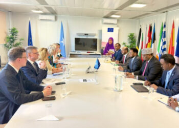 European Union and Somali government officials meet in Mogadishu to sign a €102 million budget support and reform financing agreement