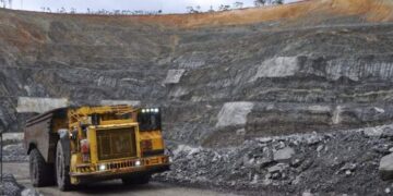 Haul truck operating at an open-pit lithium mine in Zimbabwe following government ban on raw mineral exports