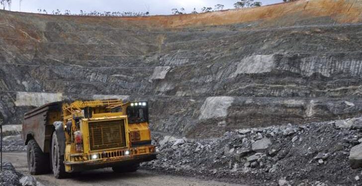 Haul truck operating at an open-pit lithium mine in Zimbabwe following government ban on raw mineral exports