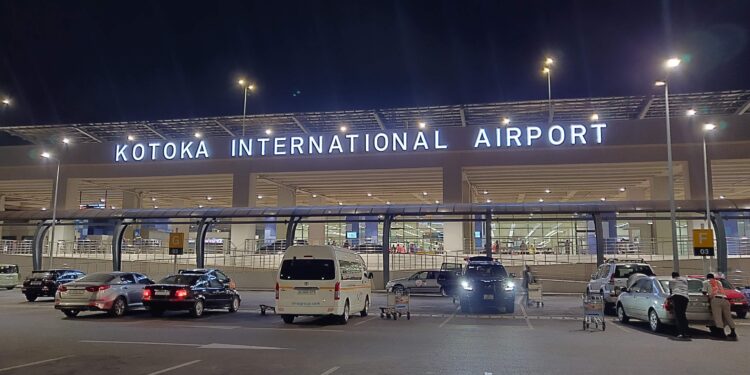 Kotoka International Airport terminal building in Accra, Ghana, before its renaming to Accra International Airport