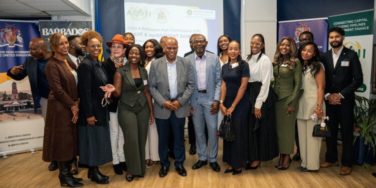 Delegates and investors at Barbados High Commission London Trade and Investment Soirée hosted with ACSII to advance Africa–Caribbean capital and trade partnerships