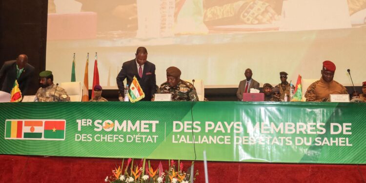 AES leaders including Burkina Faso’s Ibrahim Traore at Alliance of Sahel States summit discussing Niger coup and regional cooperation