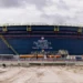 Dangote Refinery gasoline storage tank in Lagos, Nigeria, as domestic refining output drives suspension of petrol import licences.