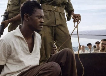 Patrice Lumumba restrained by soldiers before his execution in Katanga in 1961, a defining moment in DR Congo’s post-independence crisis