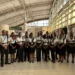 Kenya customs officers wearing body cameras at Jomo Kenyatta International Airport as part of anti-corruption and border transparency initiative