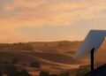 Starlink satellite internet dish installed in a rural landscape, highlighting connectivity expansion challenges in Africa