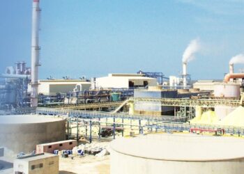 Phosphate processing facilities at Industries Chimiques du Sénégal (ICS), Senegal’s major fertiliser producer reclaimed by the government from Indorama Ventures