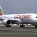 Ethiopian Airlines aircraft on runway at Addis Ababa Bole International Airport, highlighting Africa’s growing aviation sector