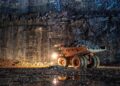 Heavy mining truck operating inside an open-pit mine, illustrating Ghana’s mining sector which generated record mineral royalties in 2025