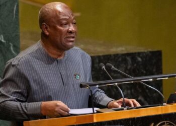 John Dramani Mahama addressing United Nations General Assembly on Ghana-led slavery reparations resolution