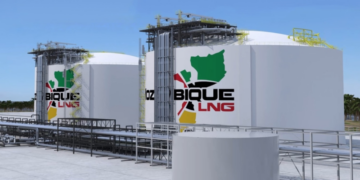 Mozambique LNG storage tanks at gas facility highlighting country’s growing role in Africa energy sector amid summit bias claims