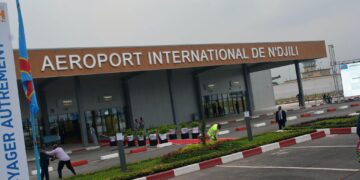 N’djili International Airport terminal in Kinshasa where authorities seized up to $3.5m in cash during a financial crime investigation