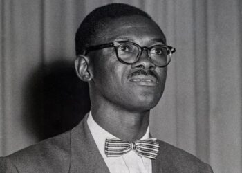 Patrice Lumumba portrait, Democratic Republic of Congo’s first prime minister and independence leader assassinated in 1961