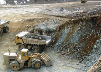Zambia copper mine trucks loading ore as country targets 3m tons copper output by 2031