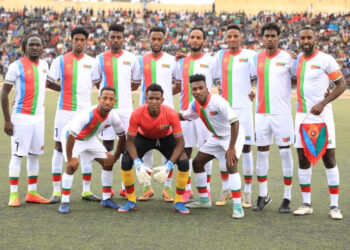 Eritrea national football team lineup before AFCON qualifier win where seven players later disappeared