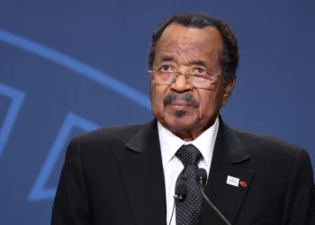 Cameroon President Paul Biya speaking at official event amid vice presidency reform debate