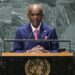 Togo Foreign Minister Robert Dussey addresses the United Nations General Assembly while advocating for a new world map reflecting Africa’s true size