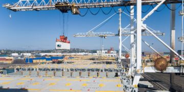 Modern residential development near port infrastructure highlighting Africa’s urban growth and trade-linked expansion