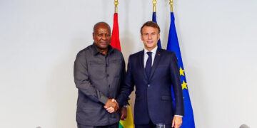 President John Dramani Mahama meets French President Emmanuel Macron in Paris during Ghana’s global health reform push under the Accra Reset Initiative