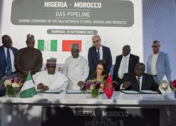 Nigeria and Morocco officials sign gas pipeline agreement alongside ECOWAS representatives at formal ceremony