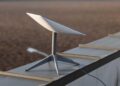 Starlink satellite internet dish installed outdoors in a rural setting, representing satellite broadband expansion in Africa