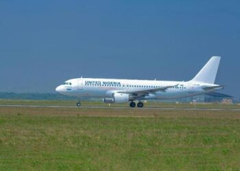 United Nigeria Airlines aircraft preparing for takeoff as carrier expands global travel connectivity after IATA MITA approval