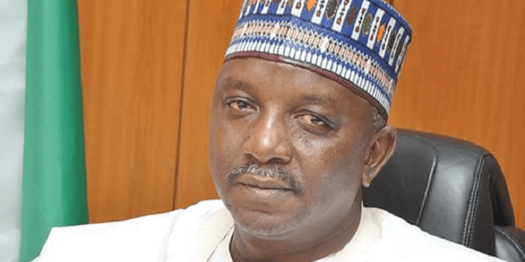 Former Nigerian power minister Saleh Mamman seated in an office following his conviction in a corruption case linked to hydroelectric projects