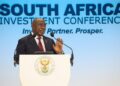 South African President Cyril Ramaphosa speaks at the South Africa Investment Conference amid growing political pressure over corruption allegations within the ANC-led government