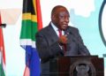 South African President Cyril Ramaphosa addresses the nation during a speech amid growing concerns over anti-migrant unrest and xenophobic tensions in South Africa