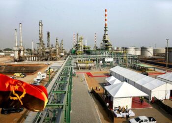 Cabinda oil refinery infrastructure in Angola during the launch of domestic fuel supply operations in May 2026
